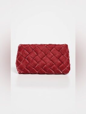 Loeffler Randall Red Woven Puff Clutch